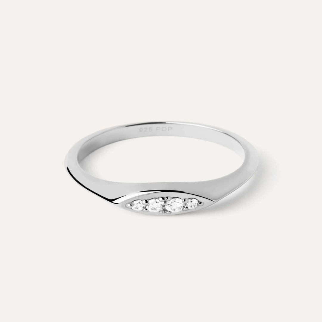 PDPaola Rings PDPaola Gala Silver Stamp Ring Brand