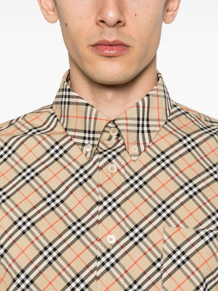 Burberry Shirts XL Burberry Shirt Beige Burberry light brown short-sleeve shirt with button-down collar. Brand