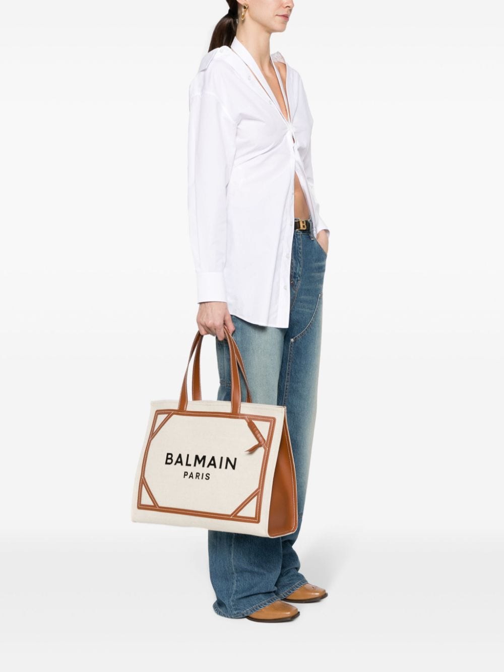 Balmain Shopper UNI Balmain Bags.. Leather Brown Balmain Bags.. Leather Brown Brand