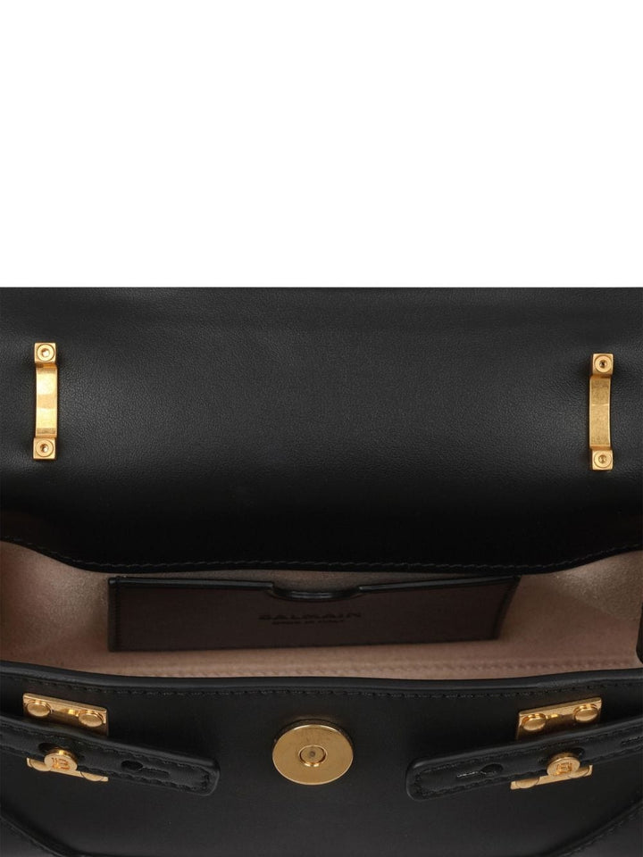 Balmain Shoulder UNI Balmain B-Buzz Leather Bag Balmain B-Buzz Leather Shoulder Bag Black Brand