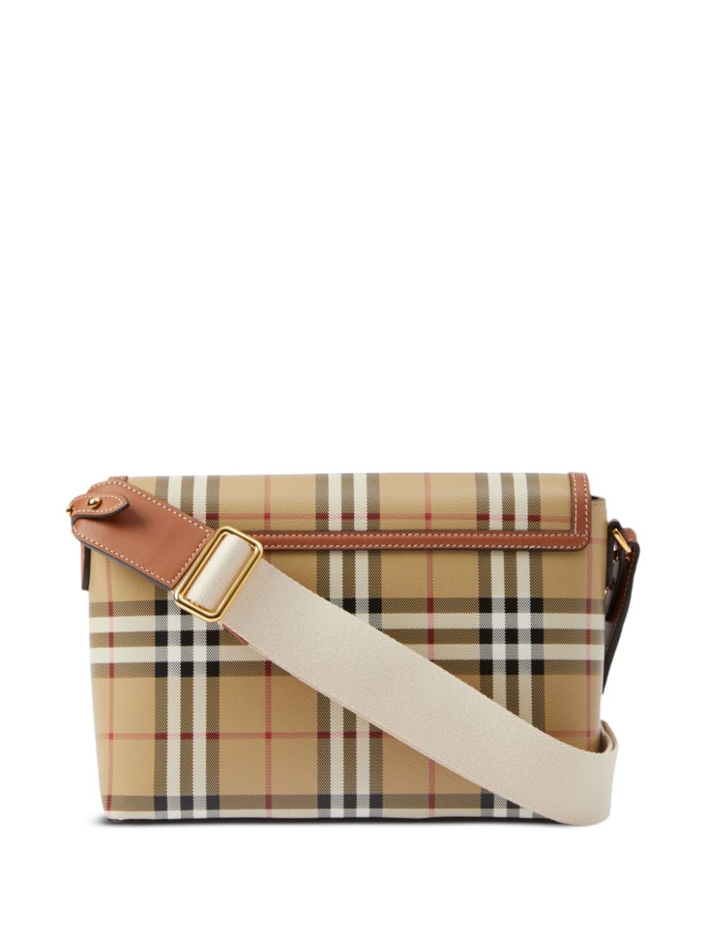 Burberry Shoulder UNI Burberry Bag Leather Brown Burberry Brown Leather Bag – Check Pattern & Gold Logo | ILG Brand