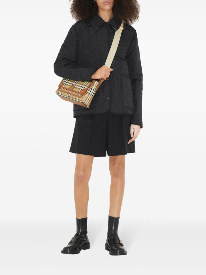 Burberry Shoulder UNI Burberry Bag Leather Brown Burberry Brown Leather Bag – Check Pattern & Gold Logo | ILG Brand