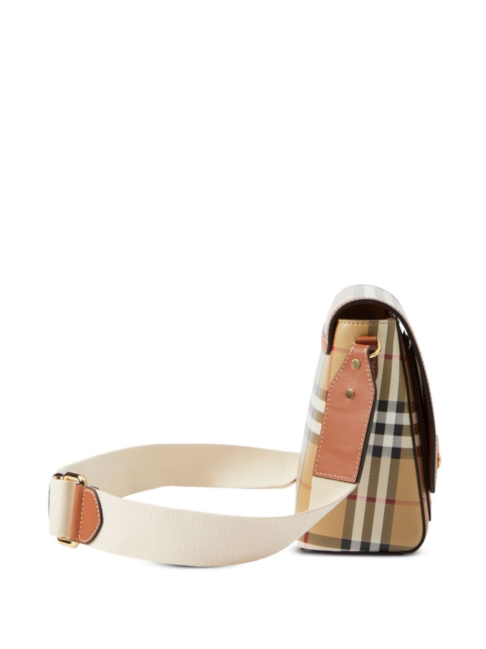 Burberry Shoulder UNI Burberry Bag Leather Brown Burberry Brown Leather Bag – Check Pattern & Gold Logo | ILG Brand