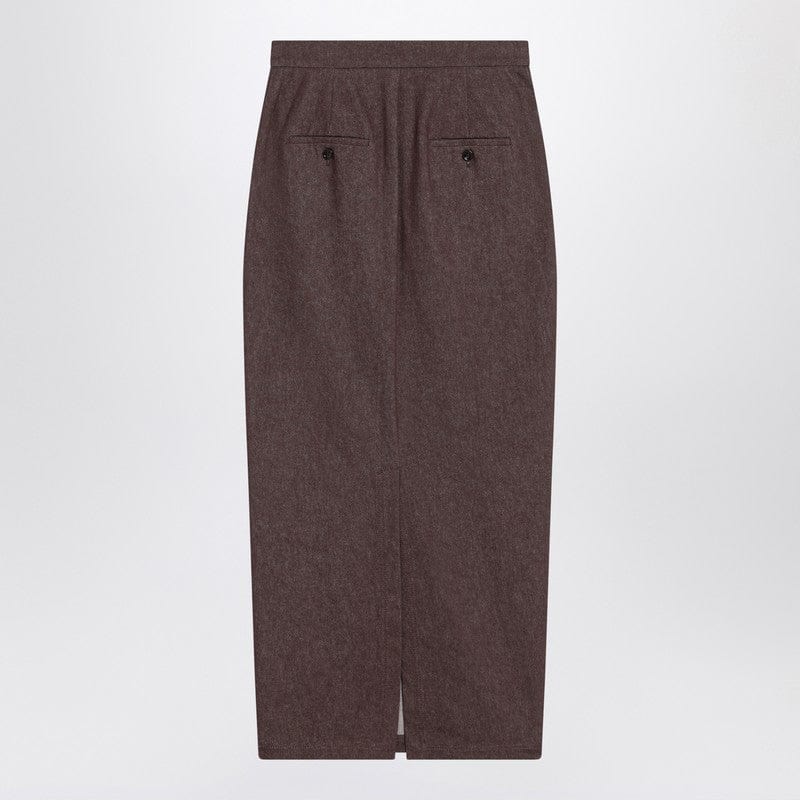 Max Mara Skirts 42 Max Mara Long brown skirt in denim effect Max Mara Long brown skirt in denim effect Brand