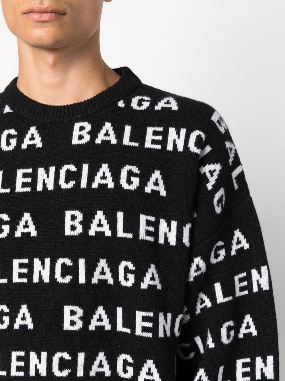 Balenciaga Topwear S Balenciaga Sweaters Black Balenciaga Sweaters Black Brand