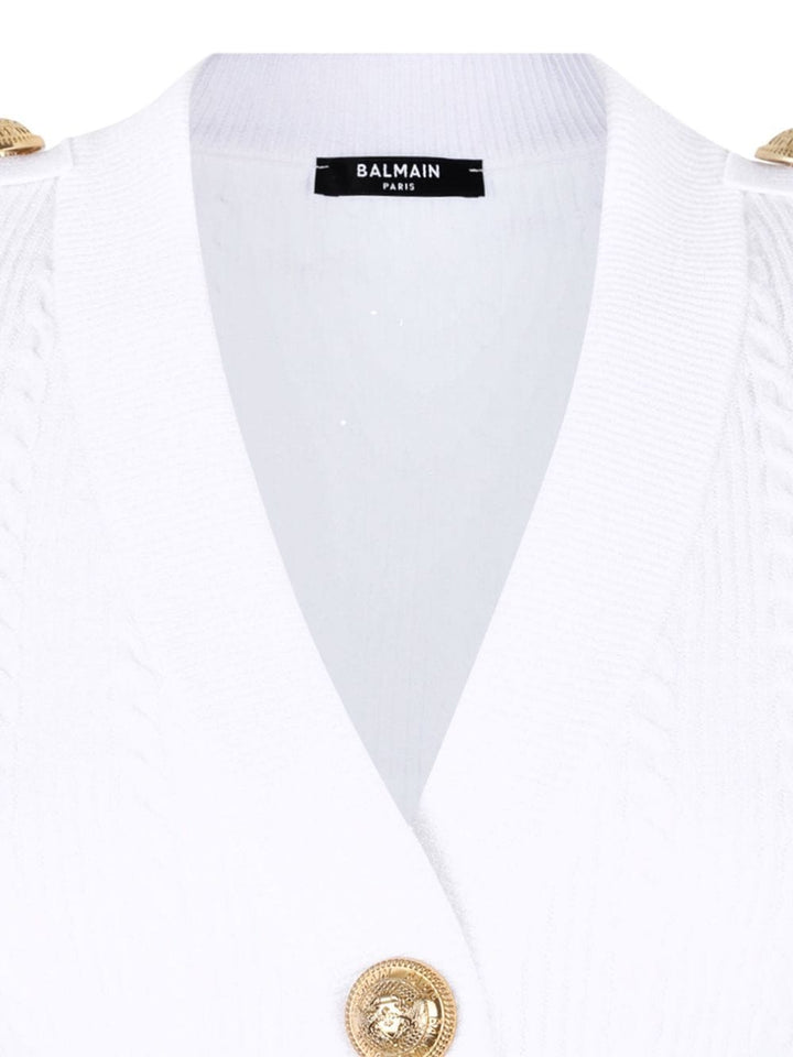 Balmain Topwear Balmain Sweaters White Balmain Sweaters White Brand