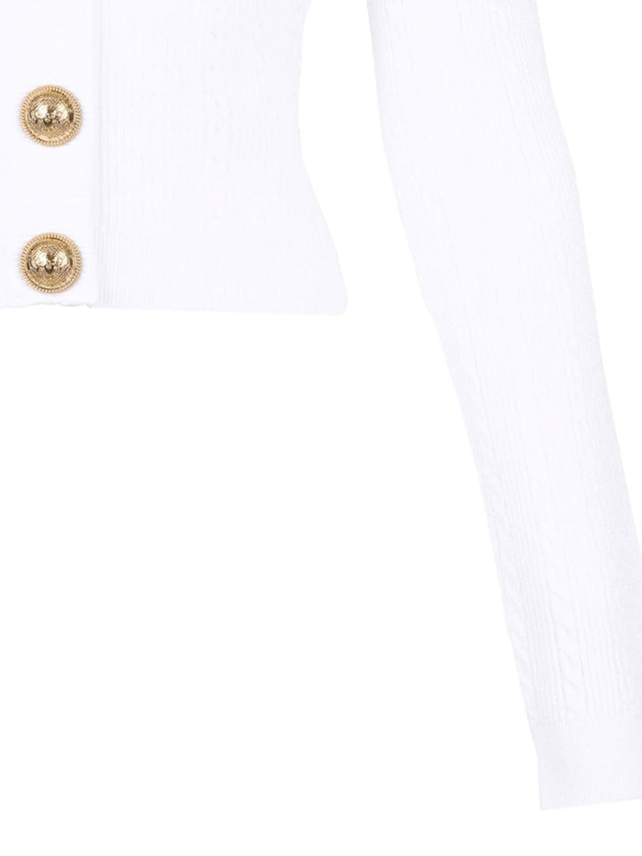 Balmain Topwear Balmain Sweaters White Balmain Sweaters White Brand