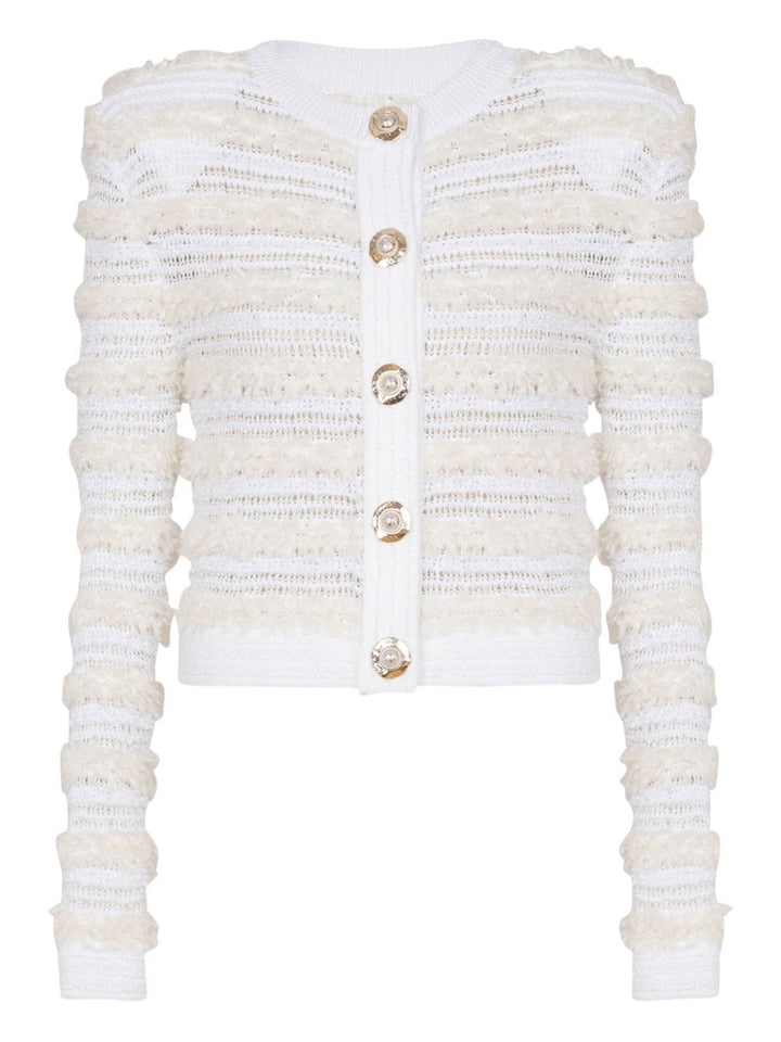 Balmain Topwear Balmain Sweaters White Balmain Sweaters White Brand