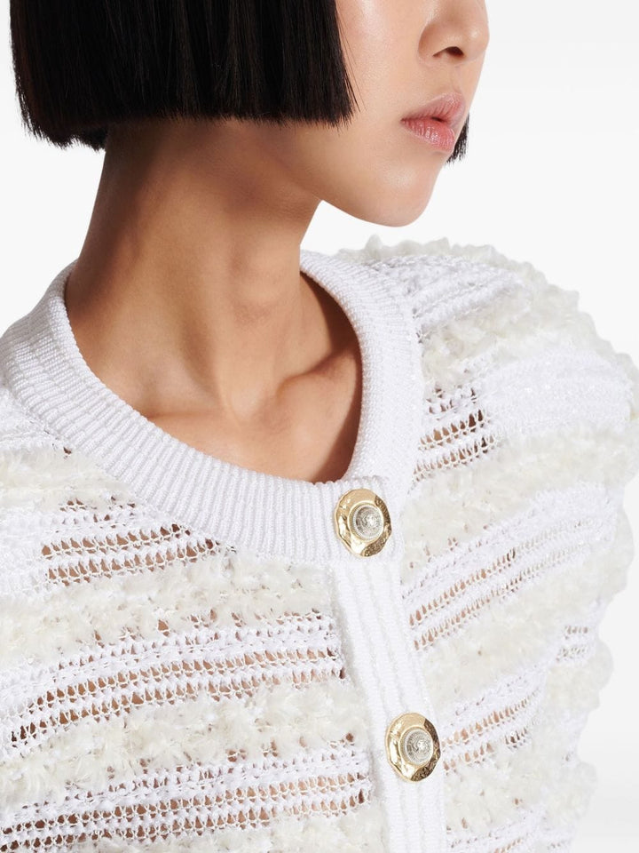 Balmain Topwear Balmain Sweaters White Balmain Sweaters White Brand
