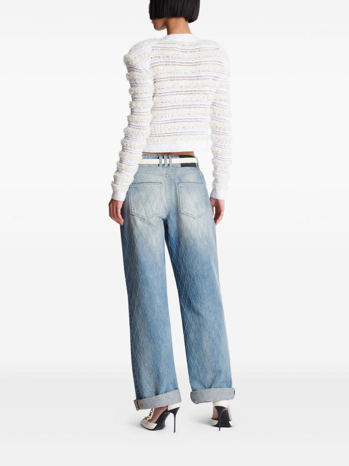 Balmain Topwear Balmain Sweaters White Balmain Sweaters White Brand