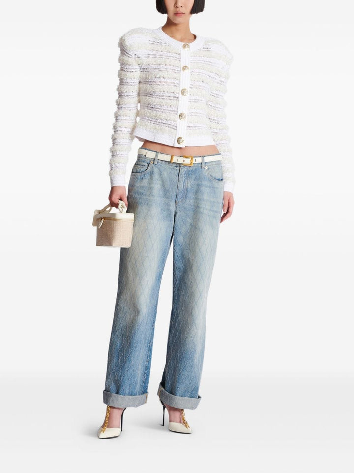 Balmain Topwear Balmain Sweaters White Balmain Sweaters White Brand