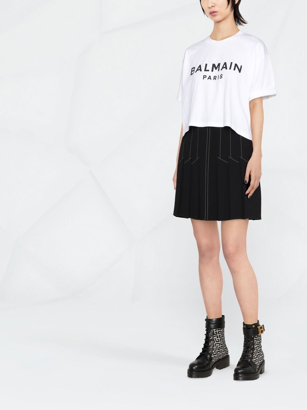 Balmain Topwear Balmain T-shirts and Polos White Balmain T-shirts and Polos White Brand