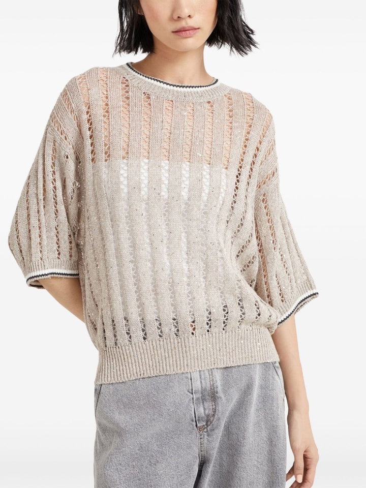 Brunello Cucinelli Topwear S Brunello Cucinelli Sweaters Beige Brunello Cucinelli Sweaters Beige Brand