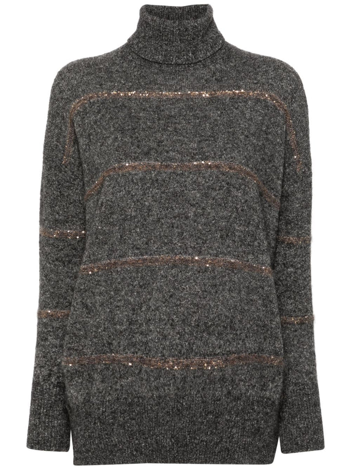 Brunello Cucinelli Topwear Brunello Cucinelli Sweaters Grey Brunello Cucinelli Sweaters Grey Brand