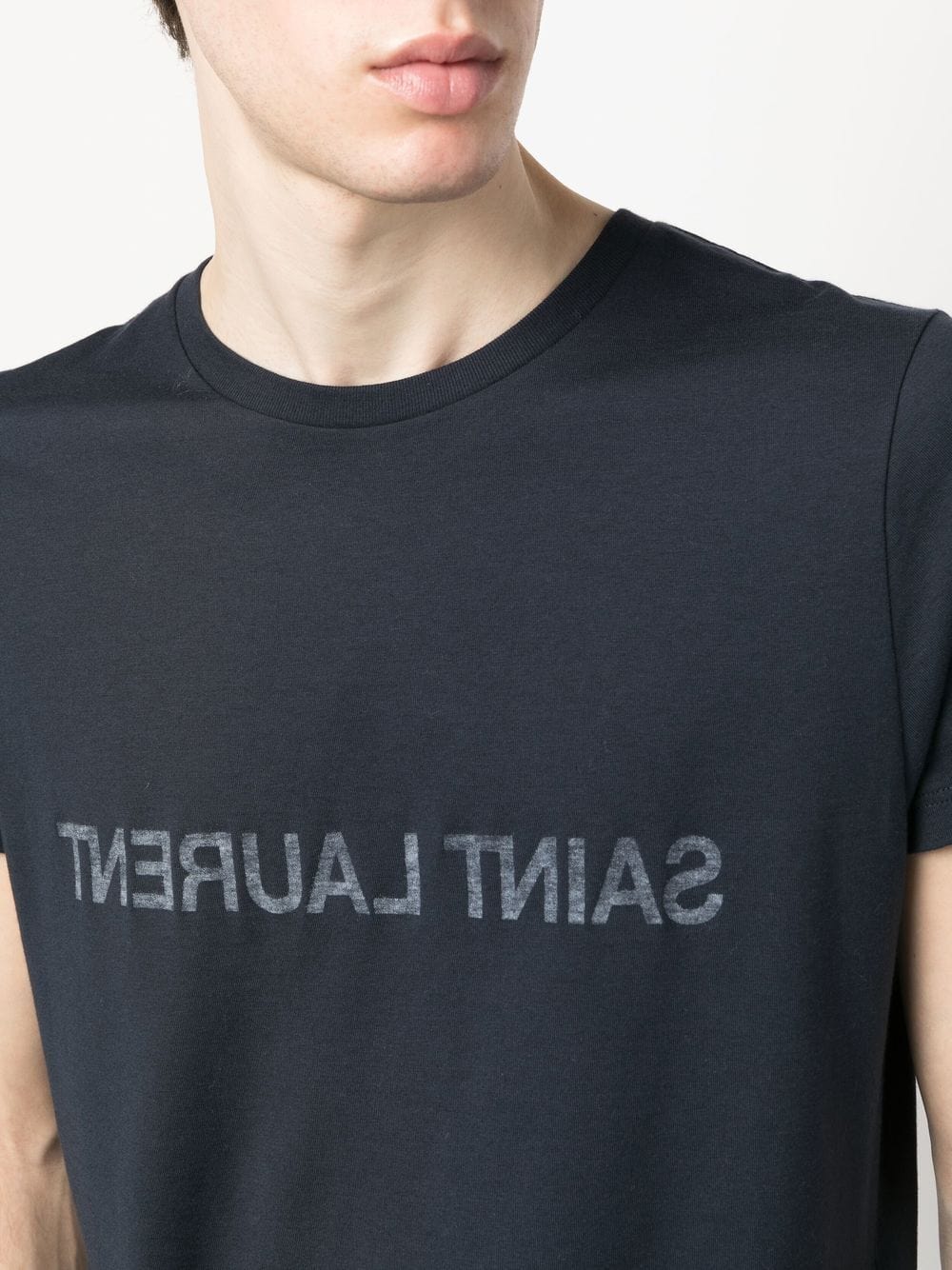Saint Laurent Topwear Saint Laurent  T-shirts and Polos Blue Saint Laurent  T-shirts and Polos Blue Brand