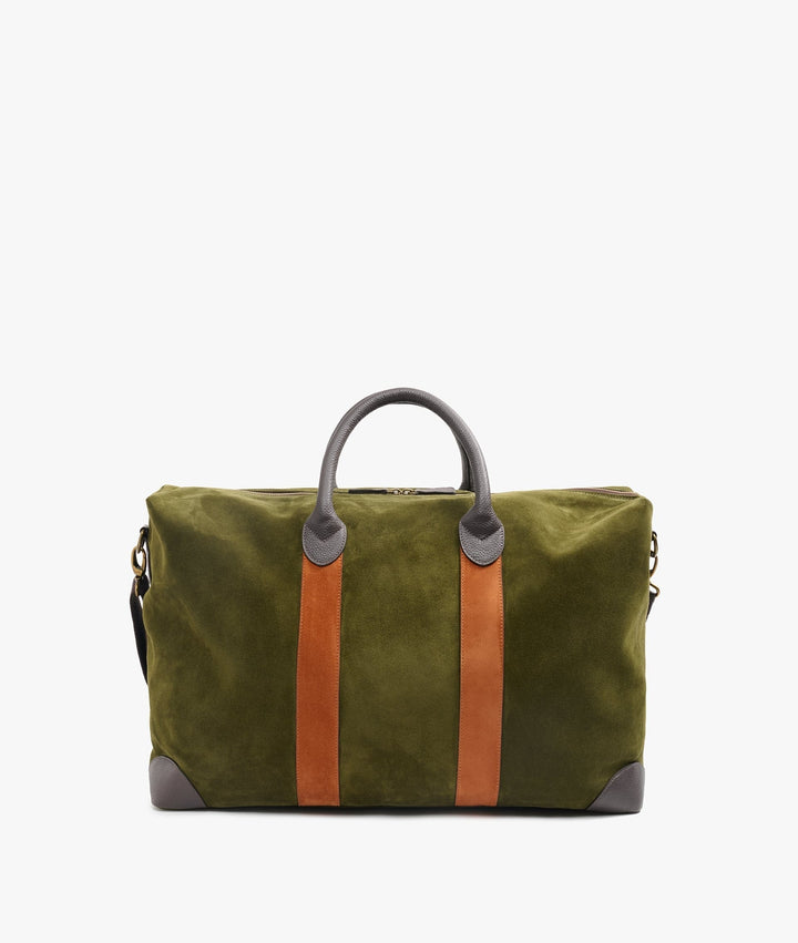 My Style Bags Travel Bags My Style Bags Harvard Twin Deluxe Duffel Travel Bag in Green/Orange Stripes Unisex Brand