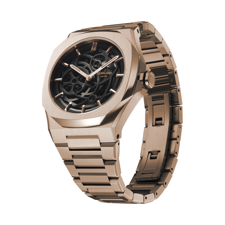 D1 Milano Watch D1 Milano Rose Gold Skeleton Automatic Watch Brand