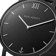 Paul Hewitt Watch Paul Hewitt Sailor Perfect Match Gift Set 39mm Black Sunray Sailor Luxury Watch and Black Phrep Bracelet Brand