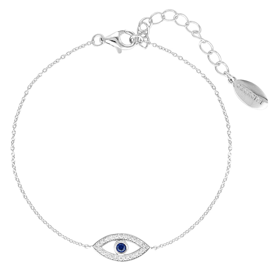 Georgini Bracelet Georgini Rock Star Blue Evil Eye Silver Bracelet Brand