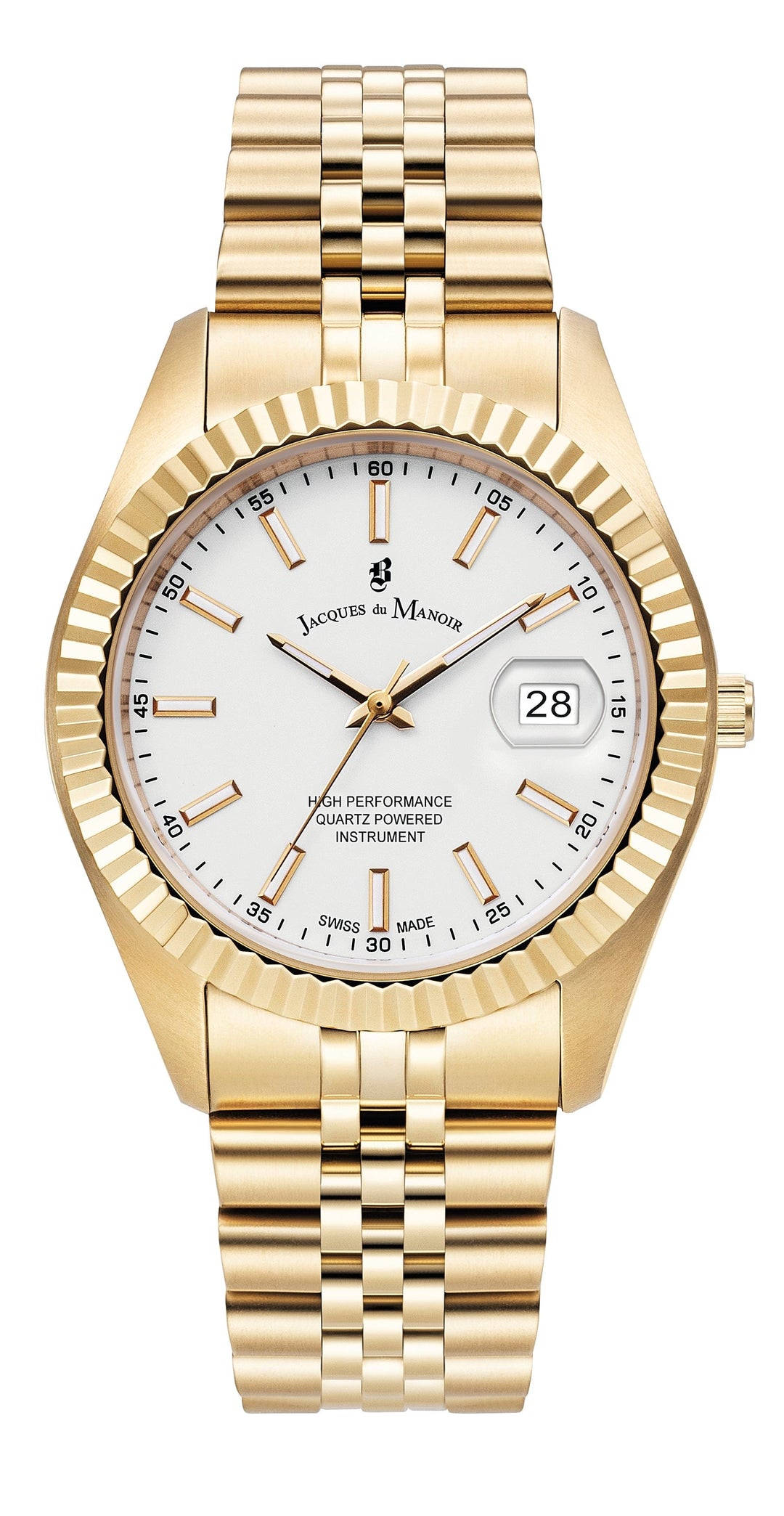 Jacques du Manoir Watch Jacques du Manoir Inspiration Business Date 40mm Men's Gold Watch Brand