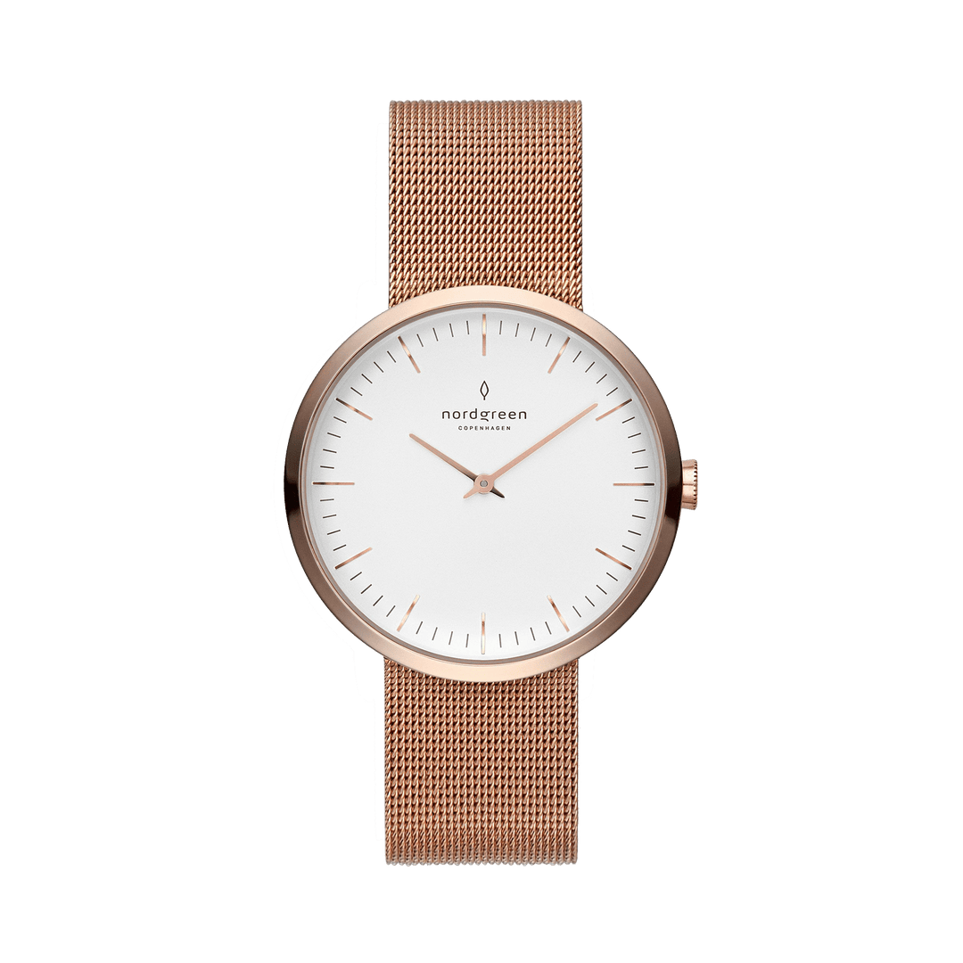 Nordgreen Watch Nordgreen Infinity 32mm Women's Rose Gold Dress Watch Brand