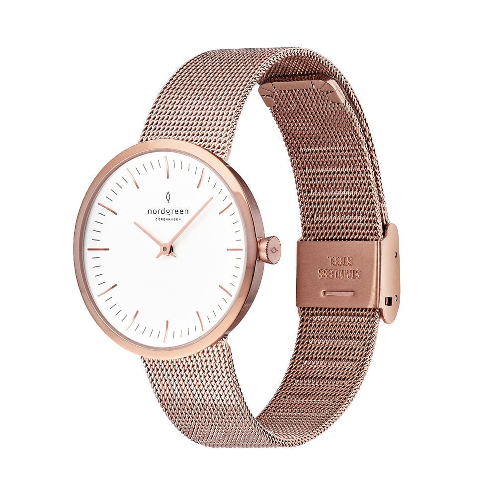 Nordgreen Watch Nordgreen Infinity 32mm Women's Rose Gold Dress Watch Brand