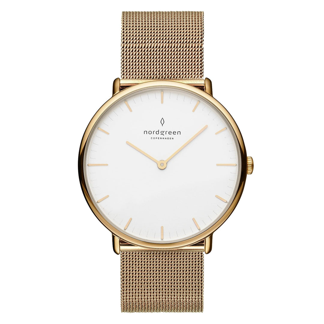 Nordgreen Watch Nordgreen Native 28mm Milanese Mesh Strap Women's Gold Watch Brand