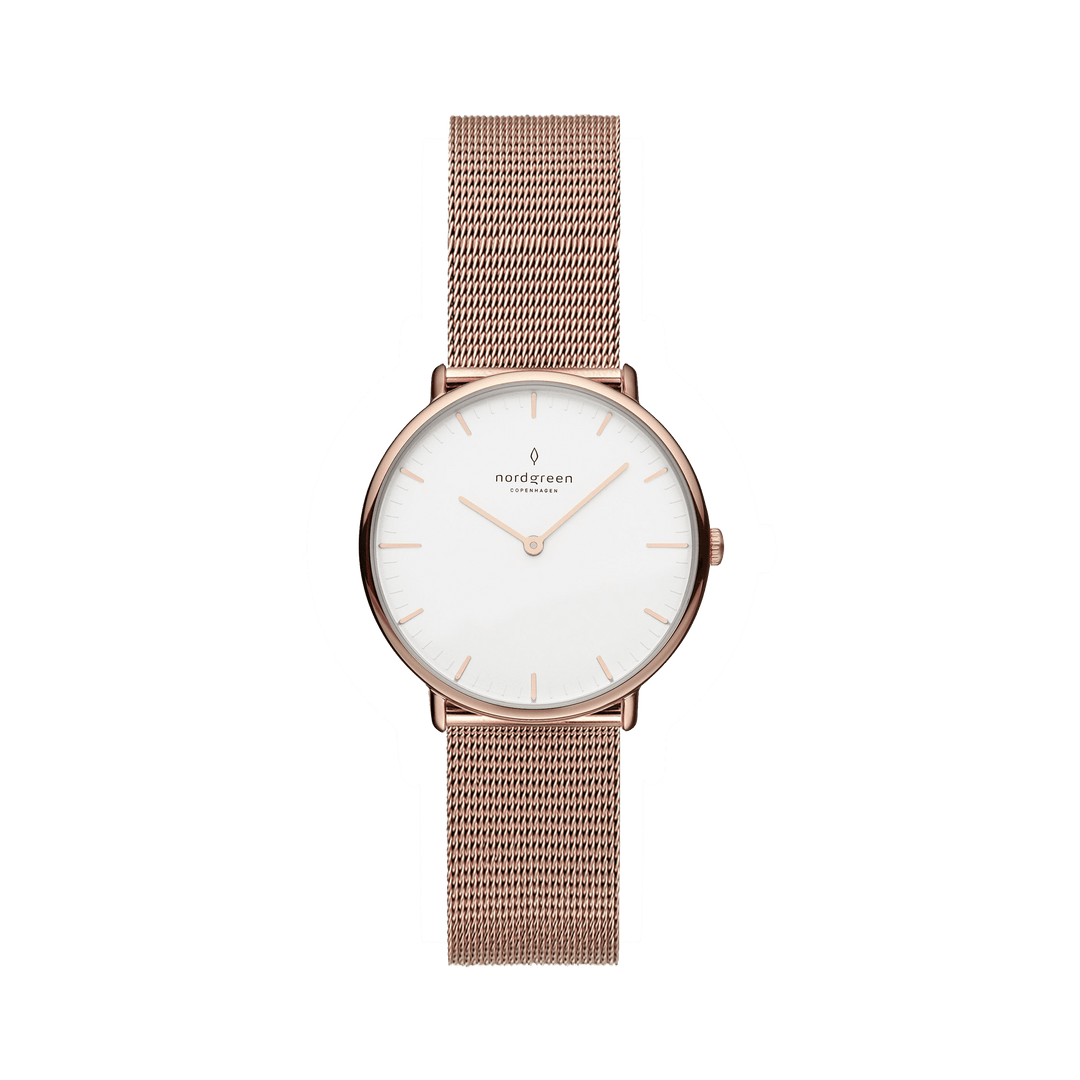 Nordgreen Watch Nordgreen Women's Native 28mm Women's Rose Gold Dress Watch Brand