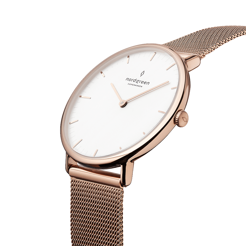 Nordgreen Watch Nordgreen Women's Native 28mm Women's Rose Gold Dress Watch Brand