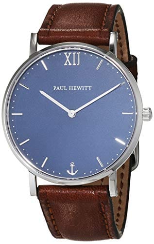 Paul Hewitt Watch Paul Hewitt Sailor 39mm Blue Lagoon Men's Dress Watch Brand